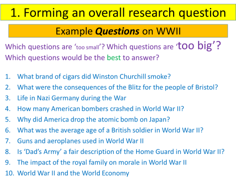 Forming a Research Question